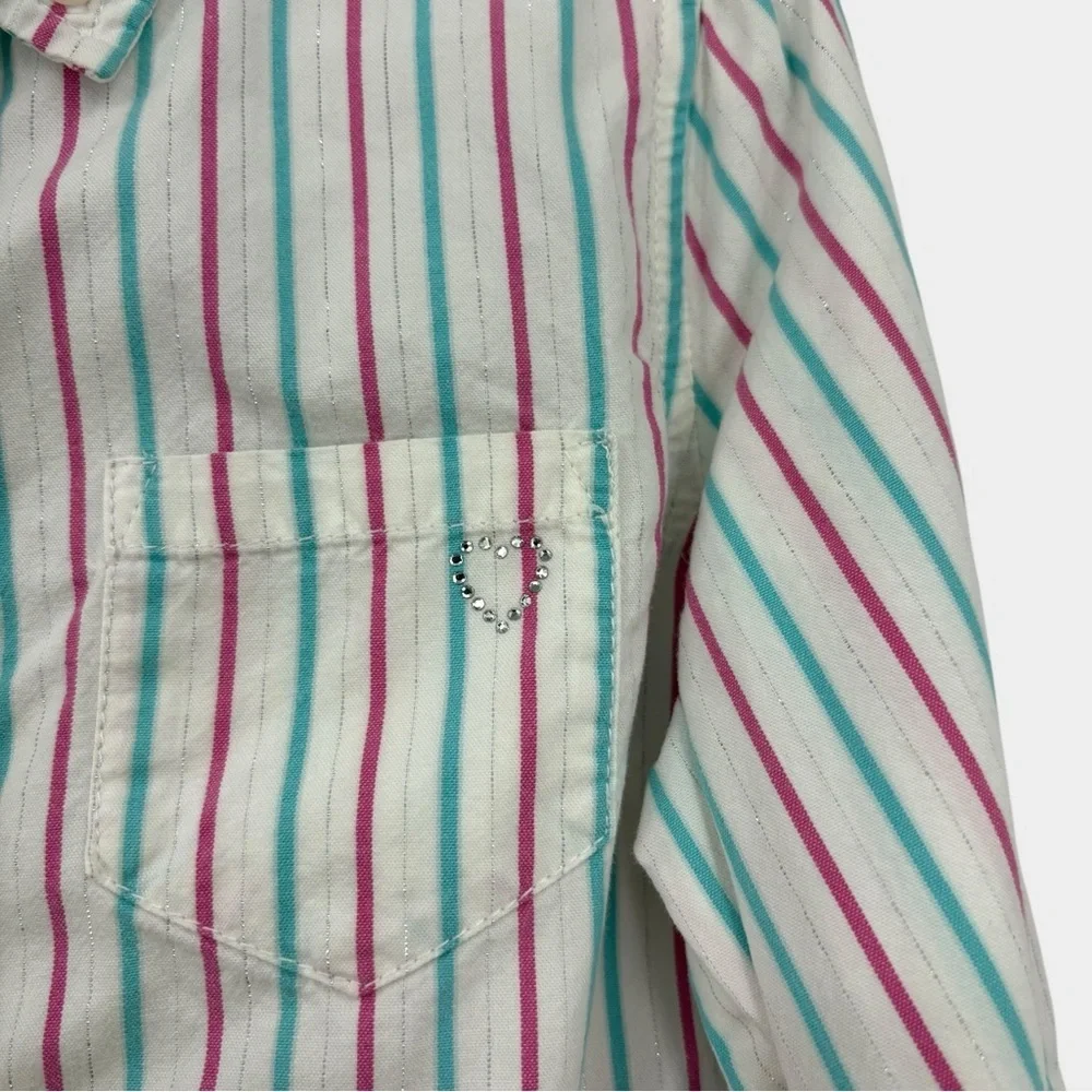 GAP Kids Long Sleeve Striped Blouse Girls Size S 6/7